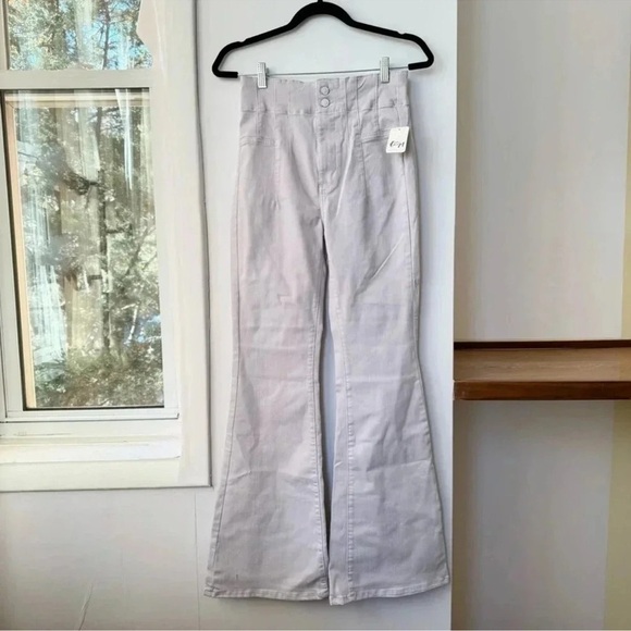 NWT Free People Jayde Flare Jeans High Rise We The Free in Lavender Purple 27 - Picture 7 of 14